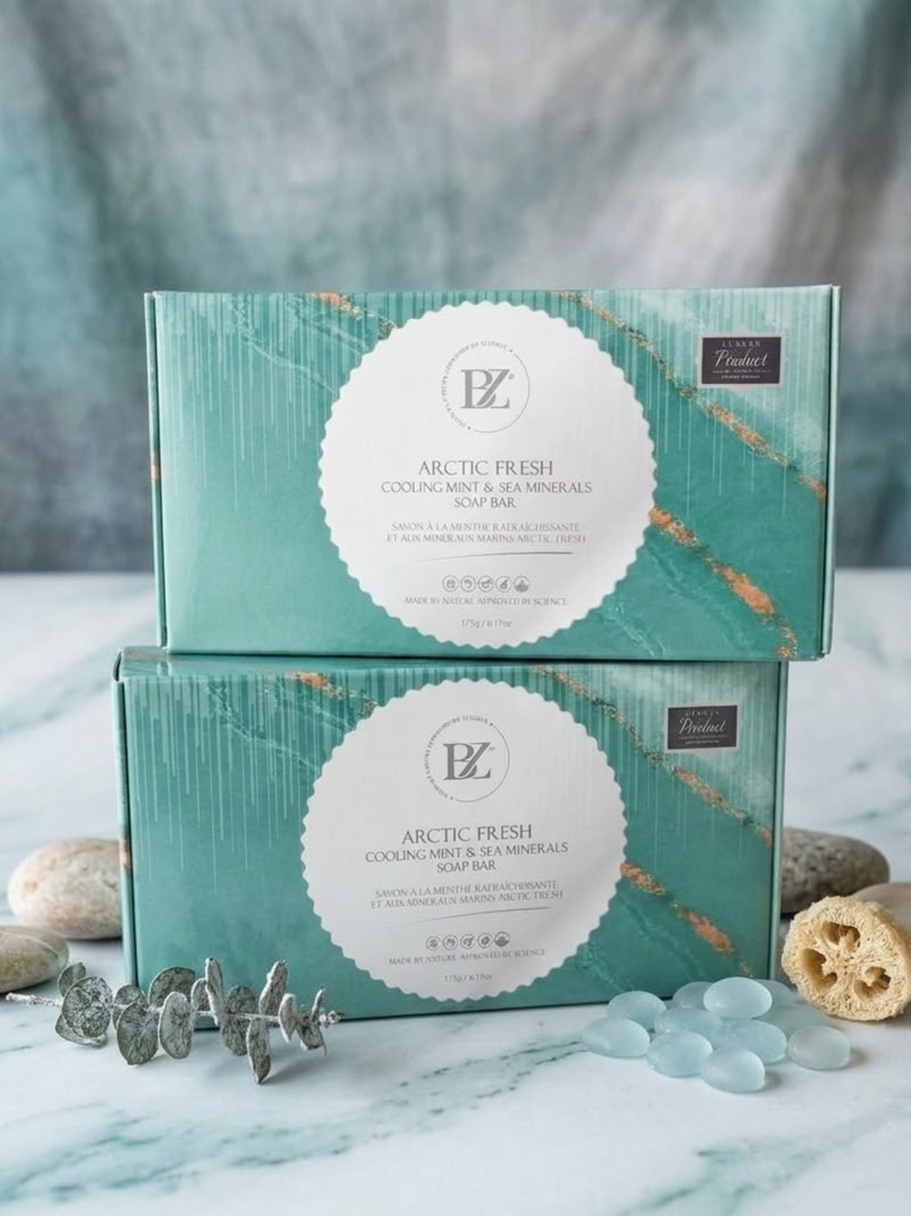 Set of 2 - Below Zero BZ Arctic Fresh Cooling Mint & Sea Minerals Soap Bar